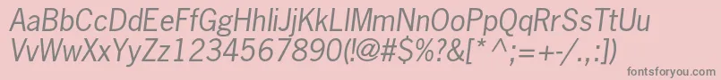 NewsgothicstdOblique Font – Gray Fonts on Pink Background