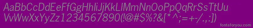 NewsgothicstdOblique Font – Gray Fonts on Purple Background