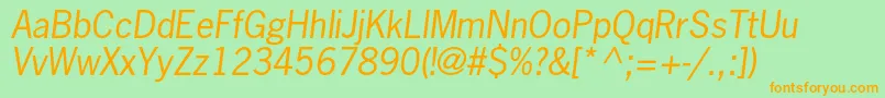 NewsgothicstdOblique Font – Orange Fonts on Green Background
