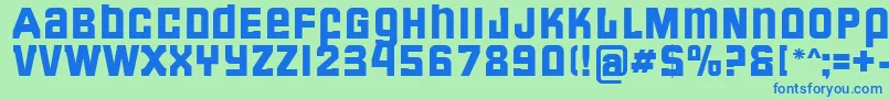 FormulaU Font – Blue Fonts on Green Background