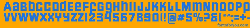 FormulaU Font – Blue Fonts on Orange Background