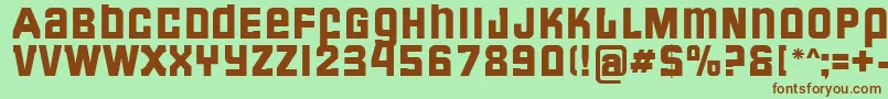 FormulaU Font – Brown Fonts on Green Background