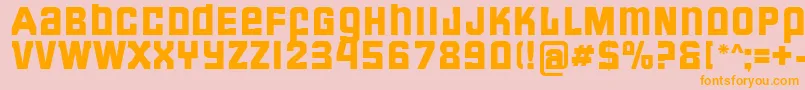 FormulaU Font – Orange Fonts on Pink Background