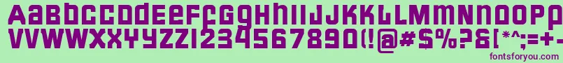 FormulaU Font – Purple Fonts on Green Background