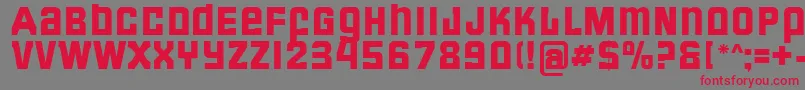フォントFormulaU – 赤い文字の灰色の背景