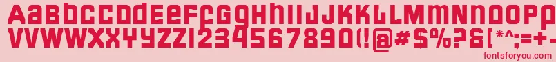 FormulaU Font – Red Fonts on Pink Background
