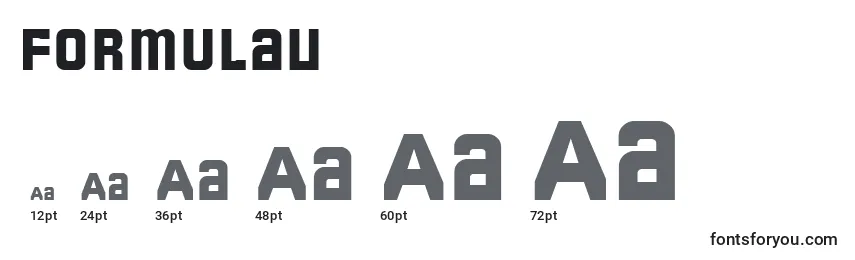 Размеры шрифта FormulaU