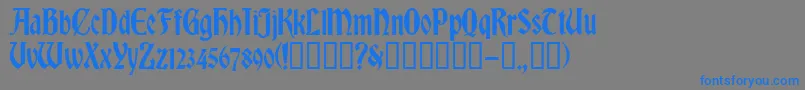 More about RomvelCyr Font RomvelCyr Font – Blue Fonts on Gray Background