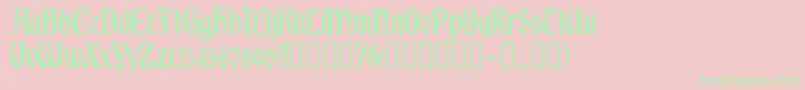 RomvelCyr-Schriftart – Grüne Schriften auf rosa Hintergrund