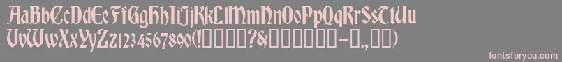 RomvelCyr Font – Pink Fonts on Gray Background