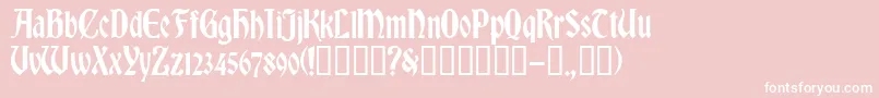 RomvelCyr Font – White Fonts on Pink Background