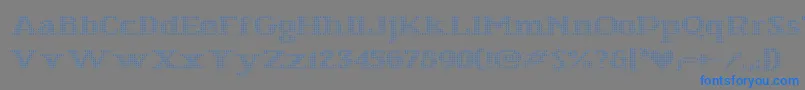 StarryStitch-Schriftart – Blaue Schriften auf grauem Hintergrund