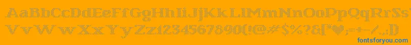 StarryStitch Font – Blue Fonts on Orange Background