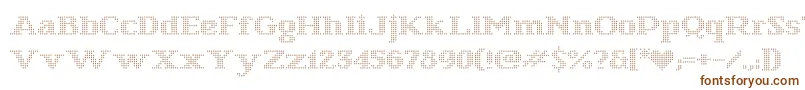 StarryStitch Font – Brown Fonts on White Background