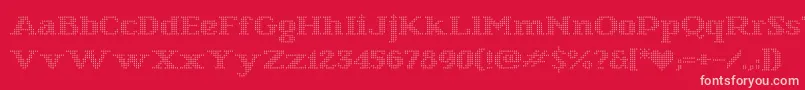 StarryStitch Font – Pink Fonts on Red Background