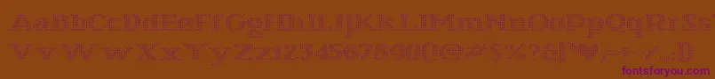 StarryStitch Font – Purple Fonts on Brown Background