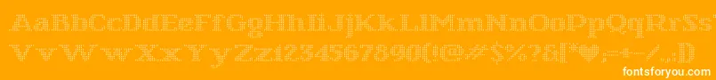 StarryStitch Font – White Fonts on Orange Background