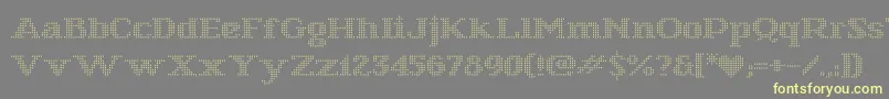 StarryStitch Font – Yellow Fonts on Gray Background