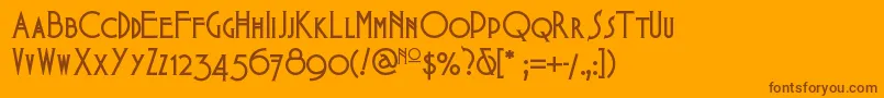 Babesintoylandnf Font – Brown Fonts on Orange Background