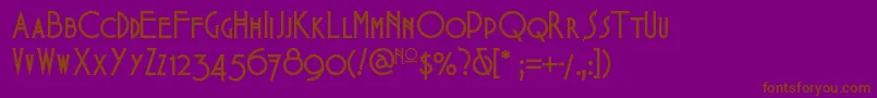 Babesintoylandnf Font – Brown Fonts on Purple Background