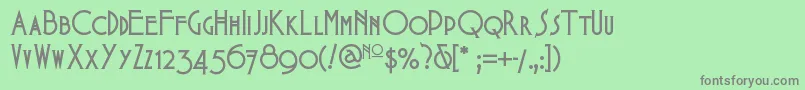 Babesintoylandnf Font – Gray Fonts on Green Background