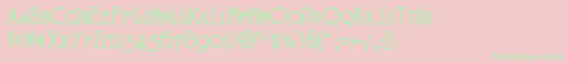 Babesintoylandnf Font – Green Fonts on Pink Background