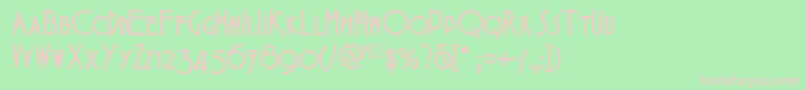 Babesintoylandnf Font – Pink Fonts on Green Background