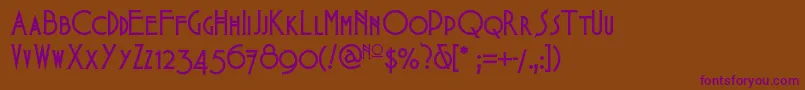 Babesintoylandnf Font – Purple Fonts on Brown Background