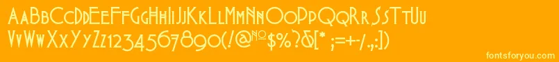 Babesintoylandnf Font – Yellow Fonts on Orange Background
