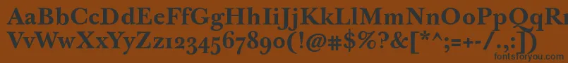 Шрифт JbaskervilletmedBold – чёрные шрифты на коричневом фоне