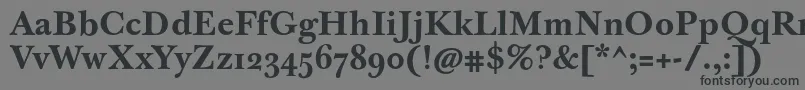 JbaskervilletmedBold-Schriftart – Schwarze Schriften auf grauem Hintergrund