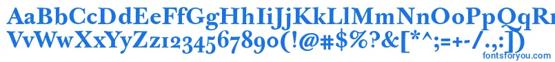 Шрифт JbaskervilletmedBold – синие шрифты