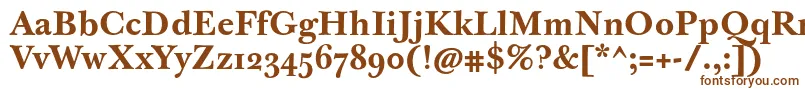 Шрифт JbaskervilletmedBold – коричневые шрифты на белом фоне