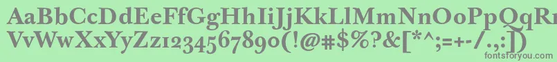 Шрифт JbaskervilletmedBold – серые шрифты на зелёном фоне