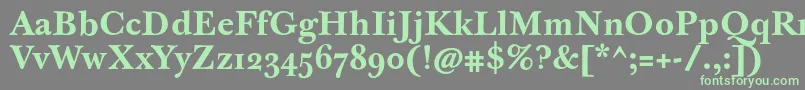 Шрифт JbaskervilletmedBold – зелёные шрифты на сером фоне