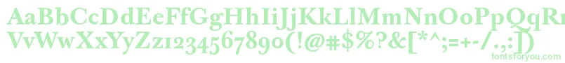 Шрифт JbaskervilletmedBold – зелёные шрифты на белом фоне