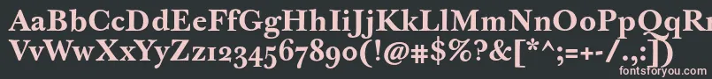 JbaskervilletmedBold Font – Pink Fonts on Black Background