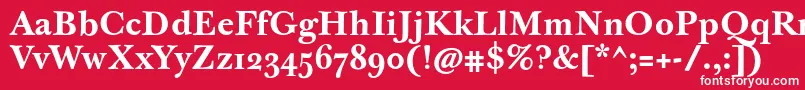 Шрифт JbaskervilletmedBold – белые шрифты на красном фоне