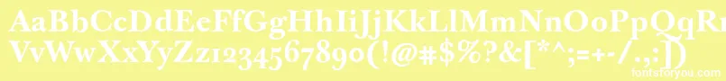 JbaskervilletmedBold Font – White Fonts on Yellow Background