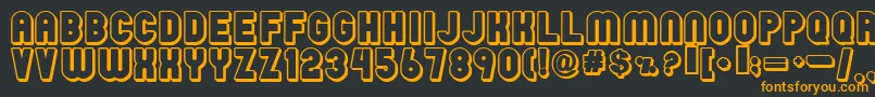 Raind Font – Orange Fonts on Black Background