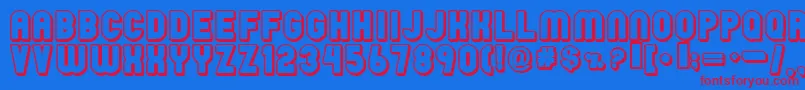 Raind Font – Red Fonts on Blue Background