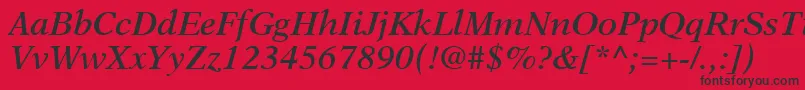 OrchidSsiSemiBoldItalic Font – Black Fonts on Red Background