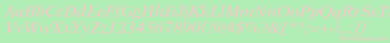 OrchidSsiSemiBoldItalic Font – Pink Fonts on Green Background