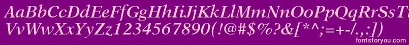 OrchidSsiSemiBoldItalic Font – Pink Fonts on Purple Background