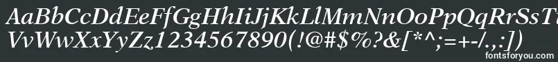 フォントOrchidSsiSemiBoldItalic – 黒い背景に白い文字