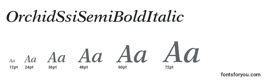 OrchidSsiSemiBoldItalic Font Sizes