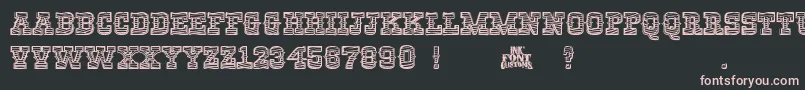 RiograndeStriped Font – Pink Fonts on Black Background