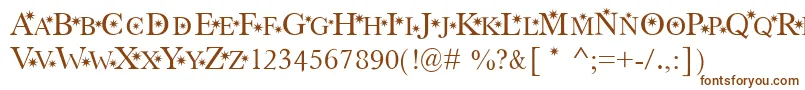 StarHound-fontti – ruskeat fontit valkoisella taustalla