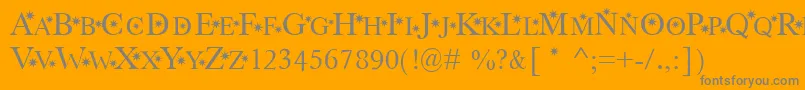 StarHound Font – Gray Fonts on Orange Background