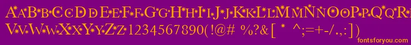 StarHound Font – Orange Fonts on Purple Background